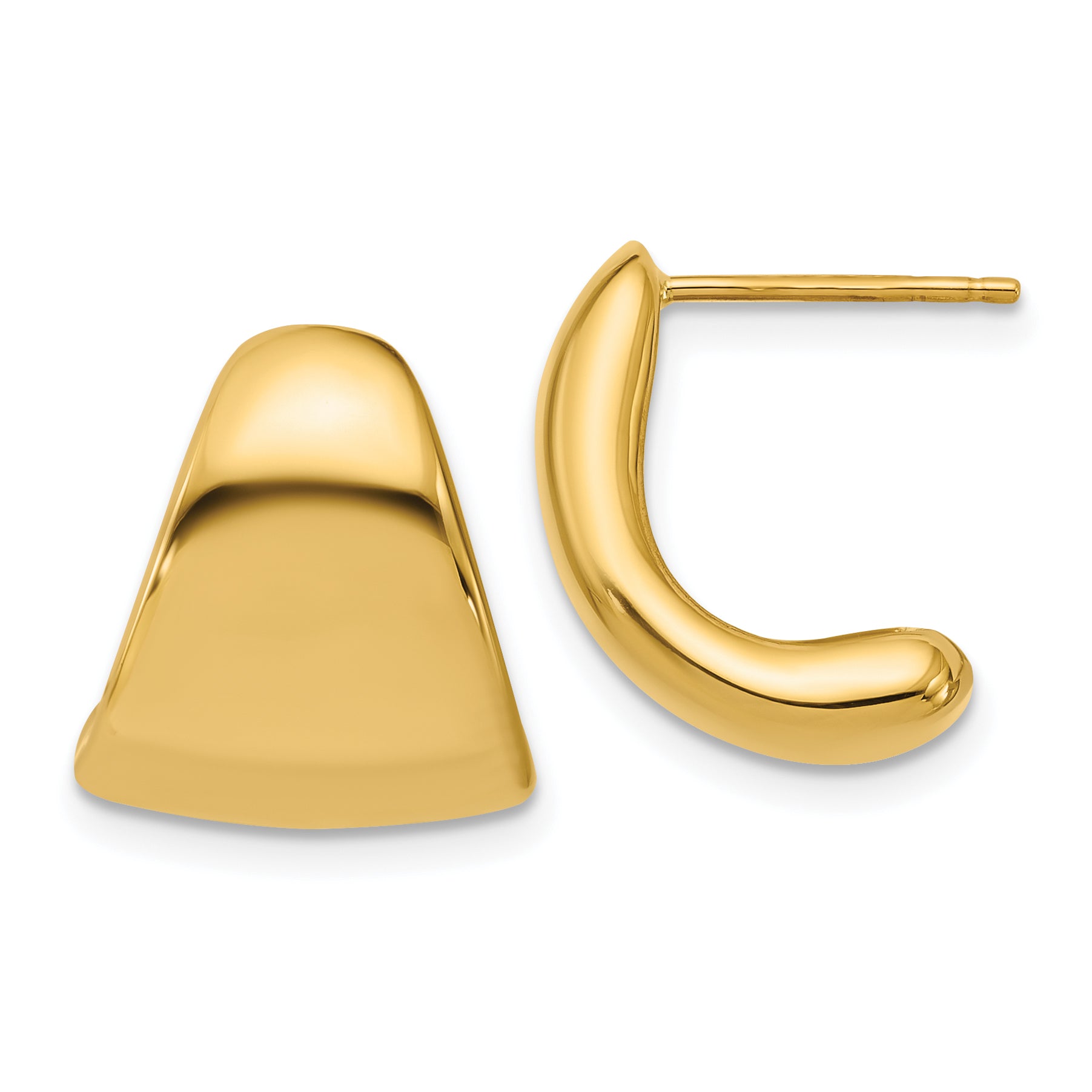 14K Polished Curve Post Earrings Main image