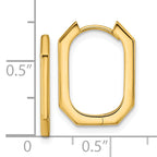 14K Polished Hinged Hoop Earrings