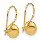 14K Polished Drop Button Earrings