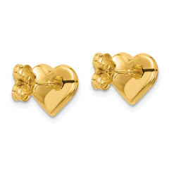 14K Polished Heart Post Earrings