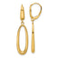 14K Polished Tapered Oval Leverback Dangle Earrings