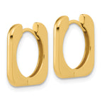 14K Polished Square Hinged Hoop Earrings
