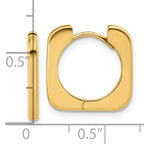 14K Polished Square Hinged Hoop Earrings