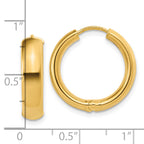 14K Polished Hinged Hoop Earrings