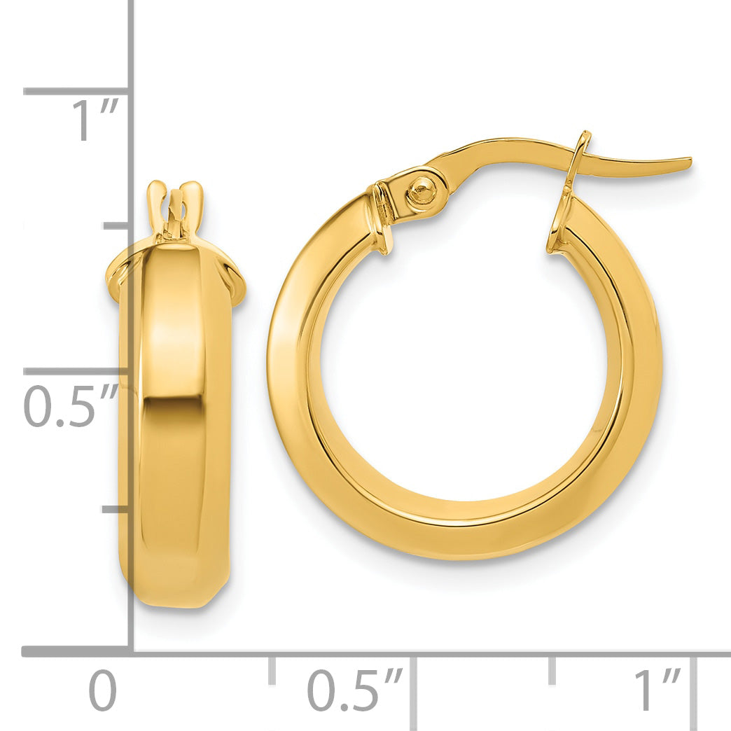 14K Polished Hoop Earrings