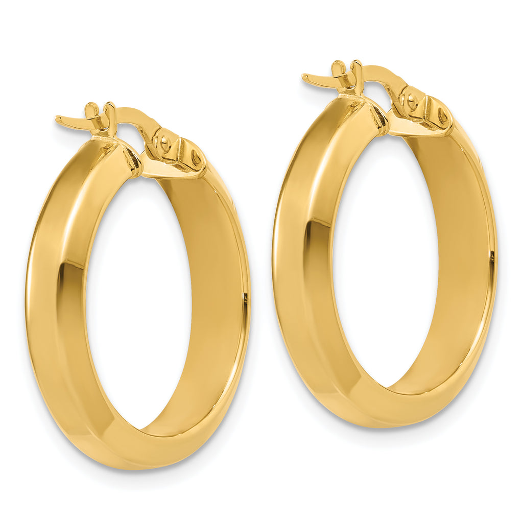 14K Polished Hoop Earrings