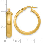 14K Polished Hoop Earrings