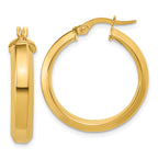 14K Polished Hoop Earrings