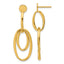 14K Polished Oval Dangle Post Earrings
