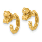 14K Polished Geometric C-Hoop Post Earrings