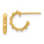 14K Polished Geometric C-Hoop Post Earrings
