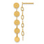 14K Polished Circle Disk Dangle Post Earrings