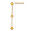 14K Polished Diamond-shaped Disk Dangle Post Earrings