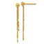 14K Polished Twist Bars Dangle Post Earrings