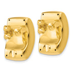14K Polished Hollow Puffed Post Earrings