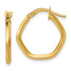 14K Polished Geometric Hoop Earrings