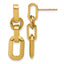14K Polished Fancy Link Dangle Post Earrings