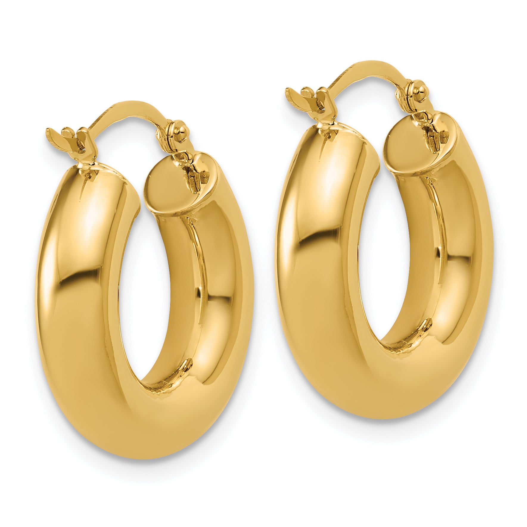 14k Polished 5mm x 20mm Lightweight Hoop Earrings