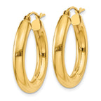 14k Polished 5mm x 25mm Lightweight Hoop Earrings