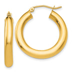 14k Polished 5mm x 25mm Lightweight Hoop Earrings