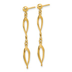 14K Polished Fancy Dangle Post Earrings