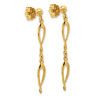 14K Polished Fancy Dangle Post Earrings