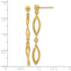 14K Polished Fancy Dangle Post Earrings