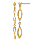 14K Polished Fancy Dangle Post Earrings