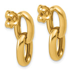 14K Polished Ovals Dangle Post Earrings