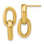 14K Polished Ovals Dangle Post Earrings