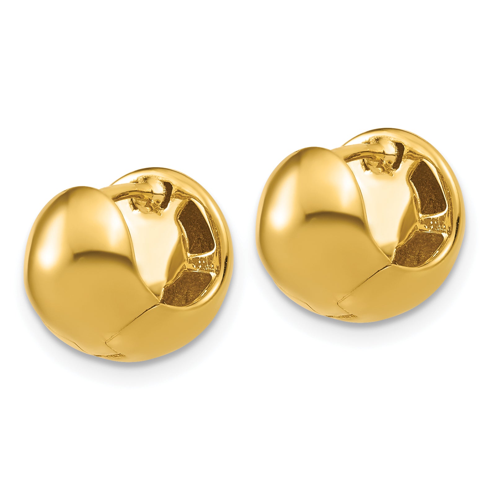 14K Polished Hinged Hoop Earrings