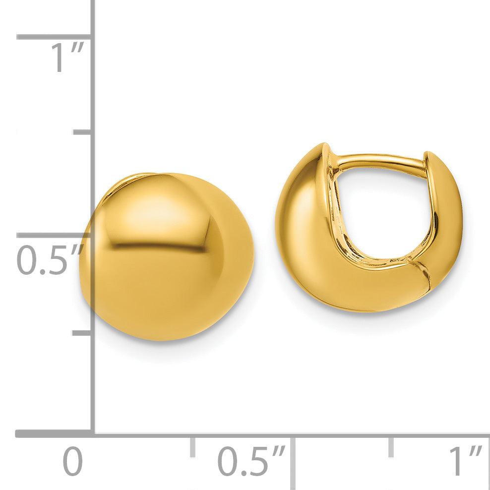 14K Polished Hinged Hoop Earrings