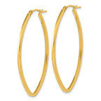 14K Polished Oval Hoop Earrings
