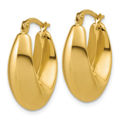 14K Polished Hoop Earrings