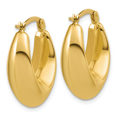 14K Polished Hoop Earrings