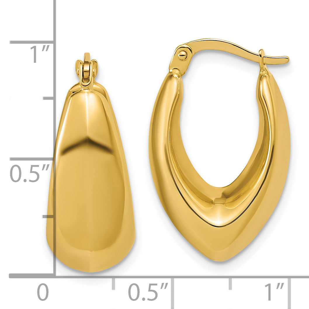 14K Polished Hoop Earrings