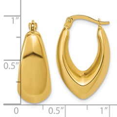 14K Polished Hoop Earrings