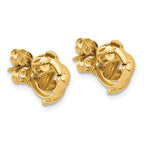 14K Polished Square Knot Post Earrings