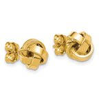 14K Polished Love Knot Post Earrings
