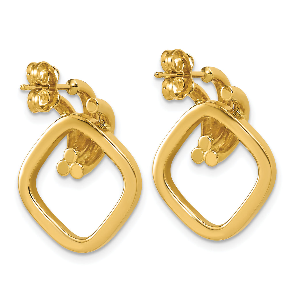 14K Polished Dangle Post Earrings