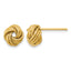 14K Yellow Gold Textured Love Knot Button Earrings, 9mm