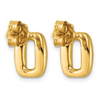 14K Yellow Gold Polished Button Earrings, 9.6mm