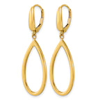 14K Yellow Gold Polished Drop Earrings, 44.5mm