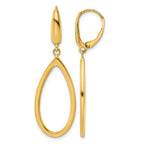 14K Yellow Gold Polished Drop Earrings, 44.5mm