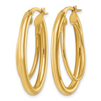 14K Yellow Gold Polished Hoop Earrings, 8.5mm