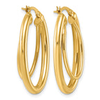 14K Yellow Gold Polished Hoop Earrings, 8.5mm