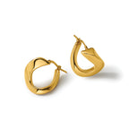 14K Yellow Gold Polished Hoop Earrings