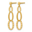 14K Yellow Gold Polished Drop Earrings, 30.25mm