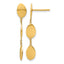 14K Yellow Gold Polished Drop Earrings, 32mm