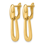 14K Yellow Gold Polished Drop Earrings, 31mm